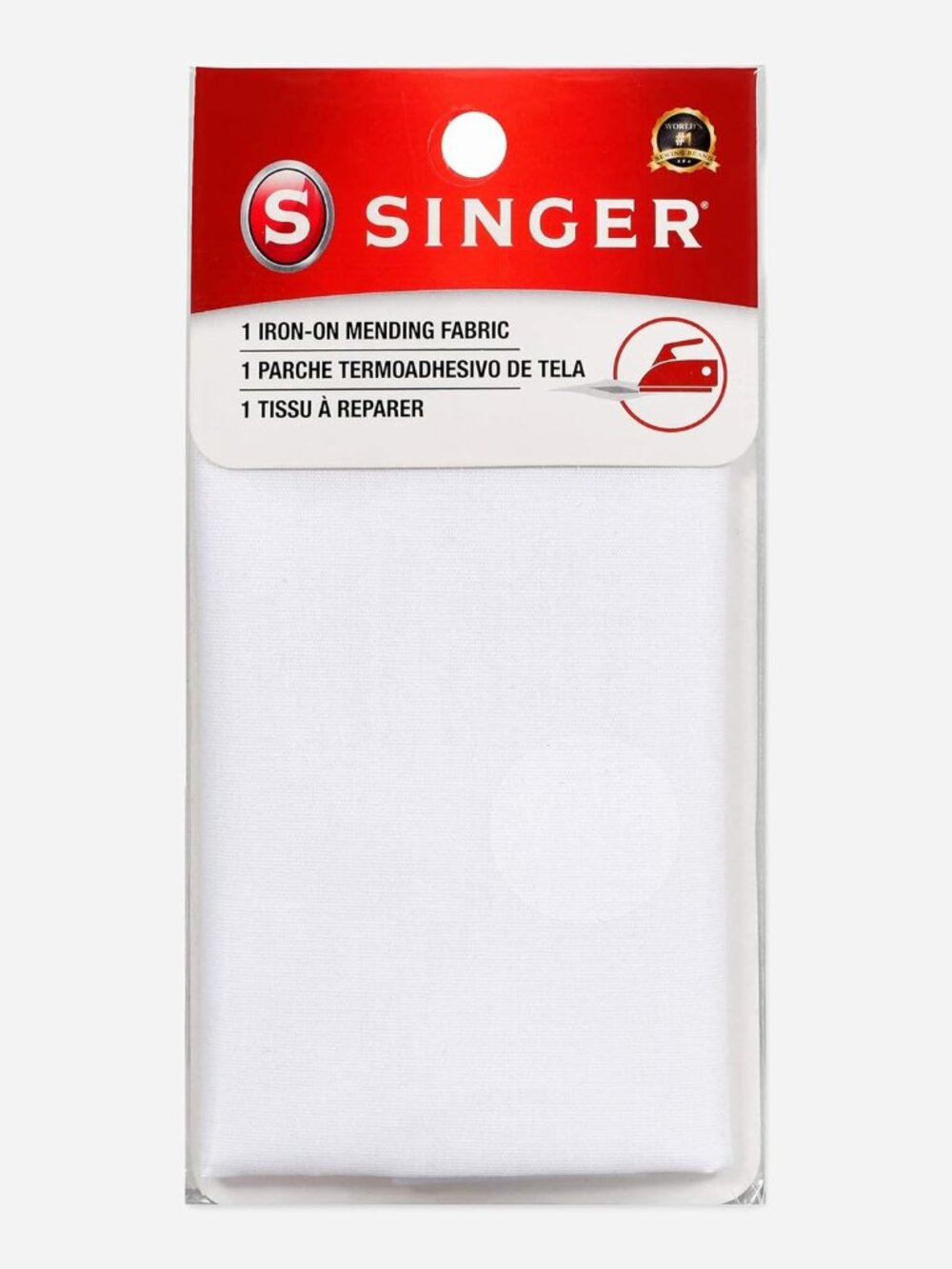 00097 Iron-On Mending Fabric, Fabric Patch for Mending ClothesWhite, White